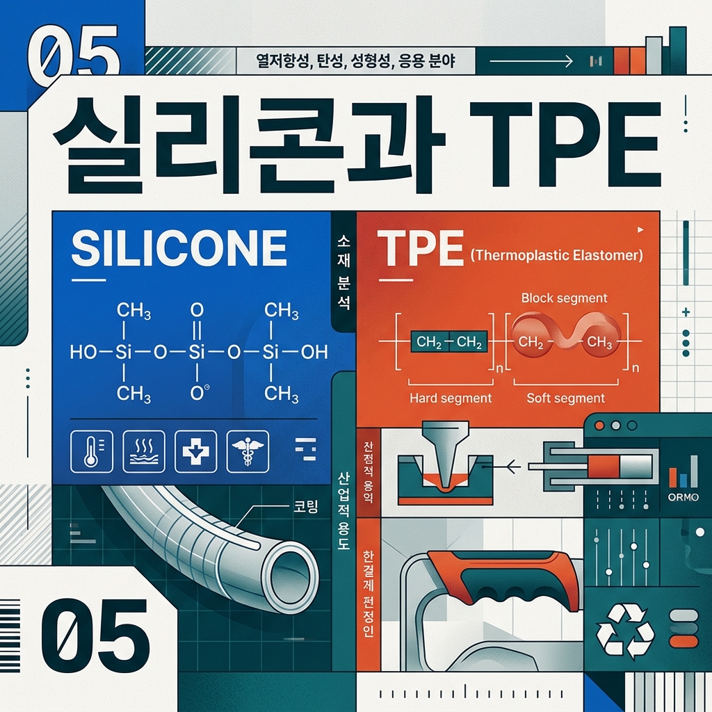 실리콘과 TPE 비교: 주방용품의 탄성·내열성·관리 조건